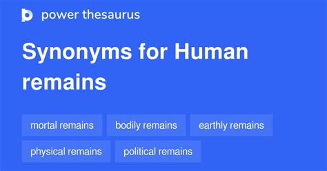 human remains synonym